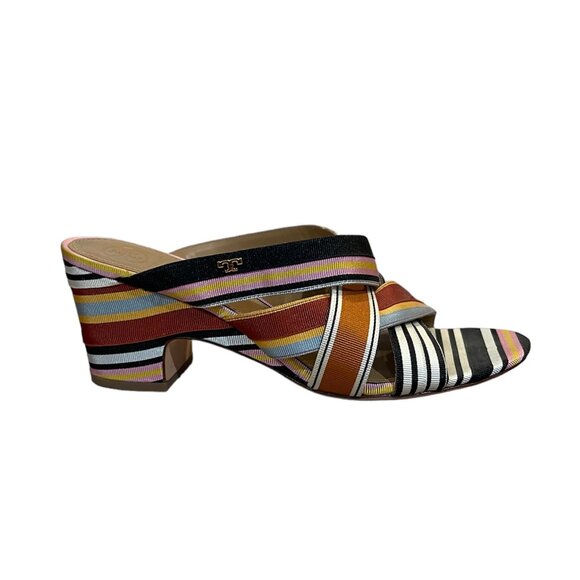 Tory Burch Multi-Color Sandals with Heel Size 9.5 - Picture 4 of 7